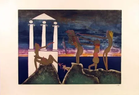 Radierung Und Aquatinta Matta - Hours of the Day Series, 10pm