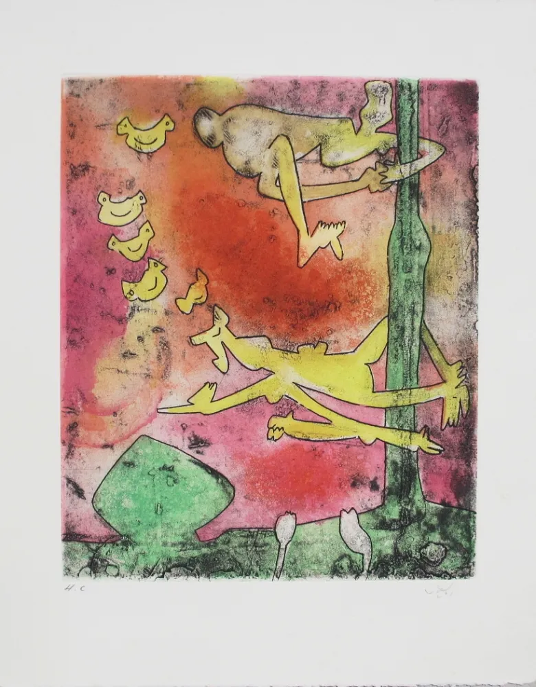 Radierung Und Aquatinta Matta - Il se délivre