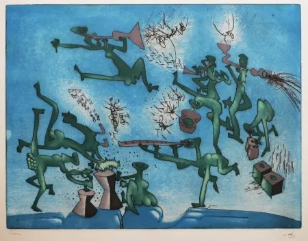 Radierung Und Aquatinta Matta - Jazz Bande