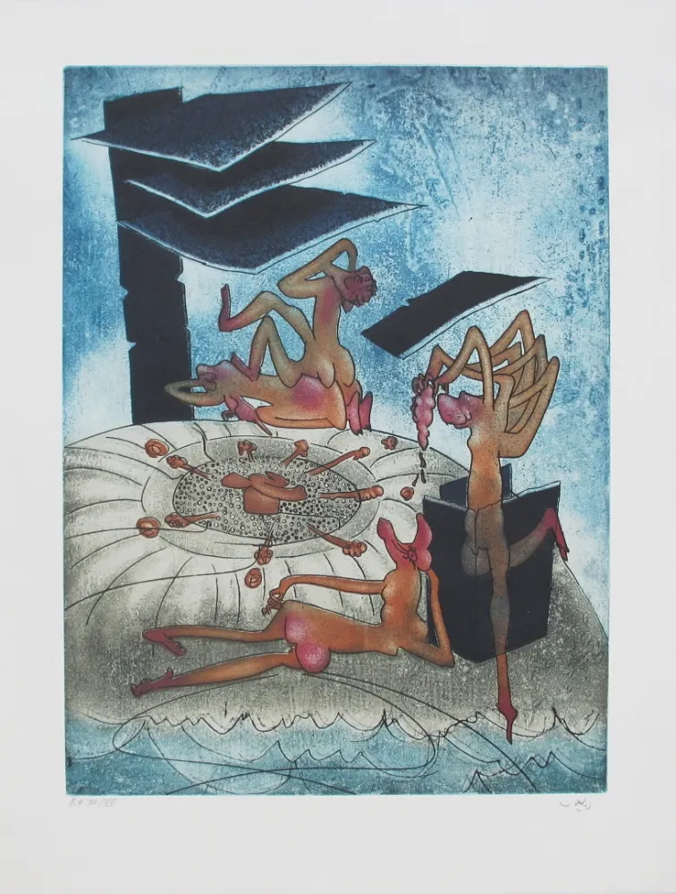 Radierung Und Aquatinta Matta - La Danse de la mort 6