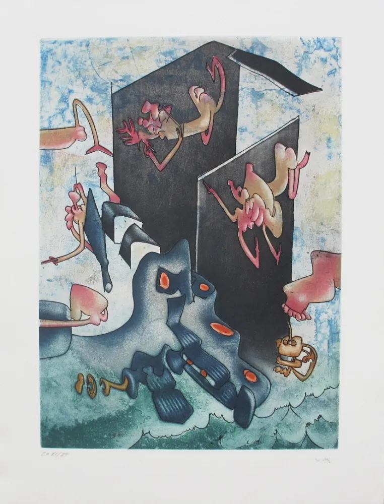 Radierung Und Aquatinta Matta - La Danse de la mort 7