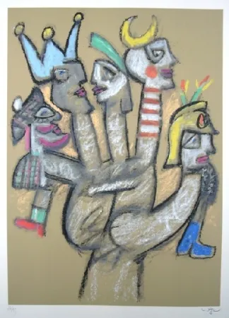 Siebdruck Matta - La main aux marionnettes 