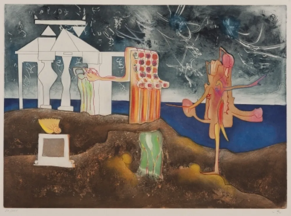 Aquatinta Matta - L'Arc obscur des Heures