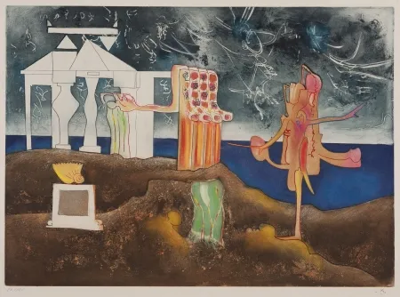 Aquatinta Matta - L'Arc obscur des Heures