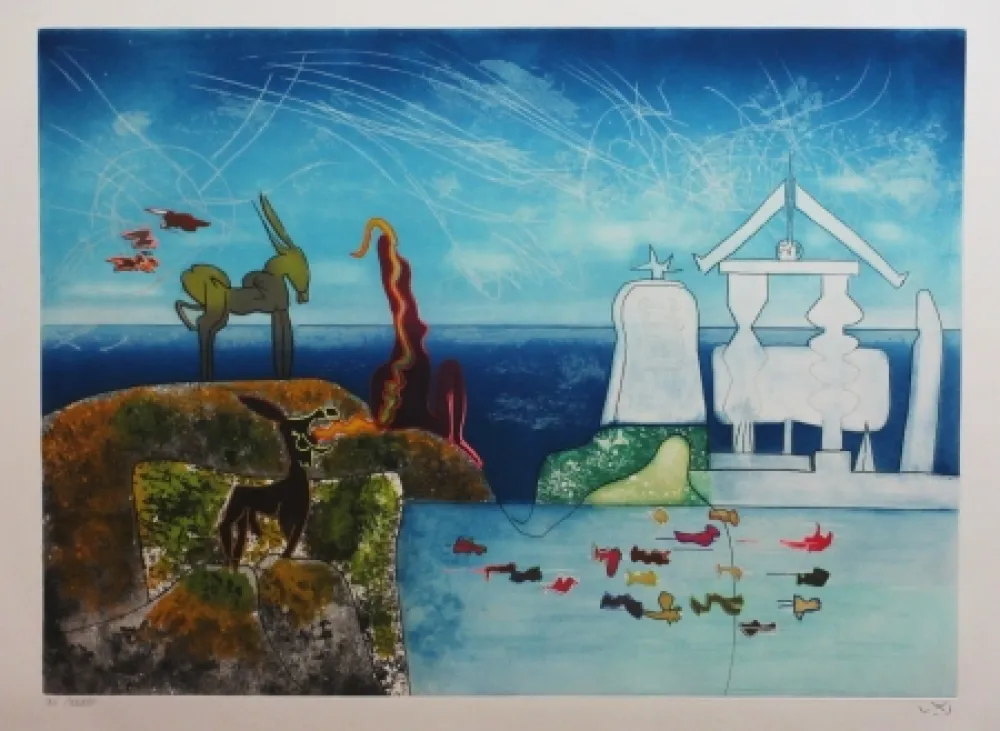 Radierung Und Aquatinta Matta - L'Arc obscur des heures