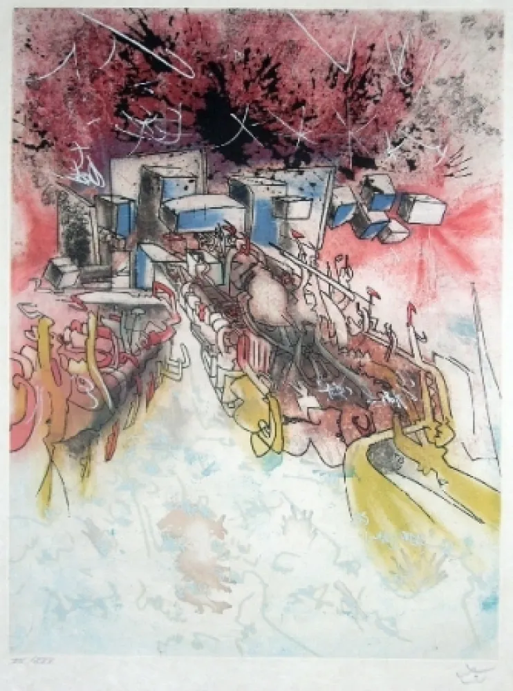 Radierung Und Aquatinta Matta - Le palais d'hiver