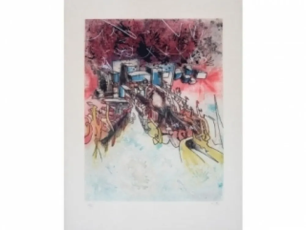 Radierung Und Aquatinta Matta - Le palais d'hiver (from hom'mère 3°)