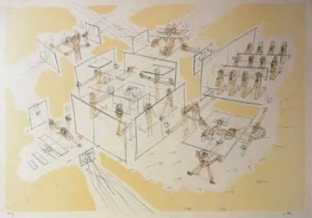 Lithographie Matta - Les Convaincus