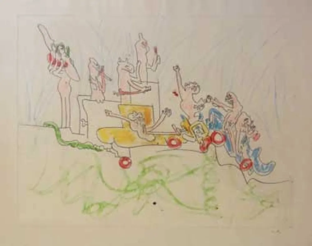 Radierung Und Aquatinta Matta - Les oh!Tomobiles