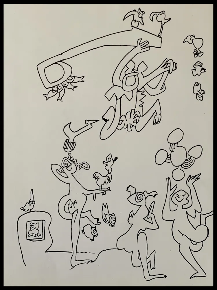 Lithographie Matta - Les oiseaux dans l'éternité