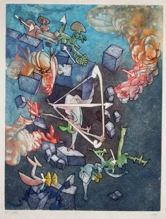 Radierung Und Aquatinta Matta - Les prétendants