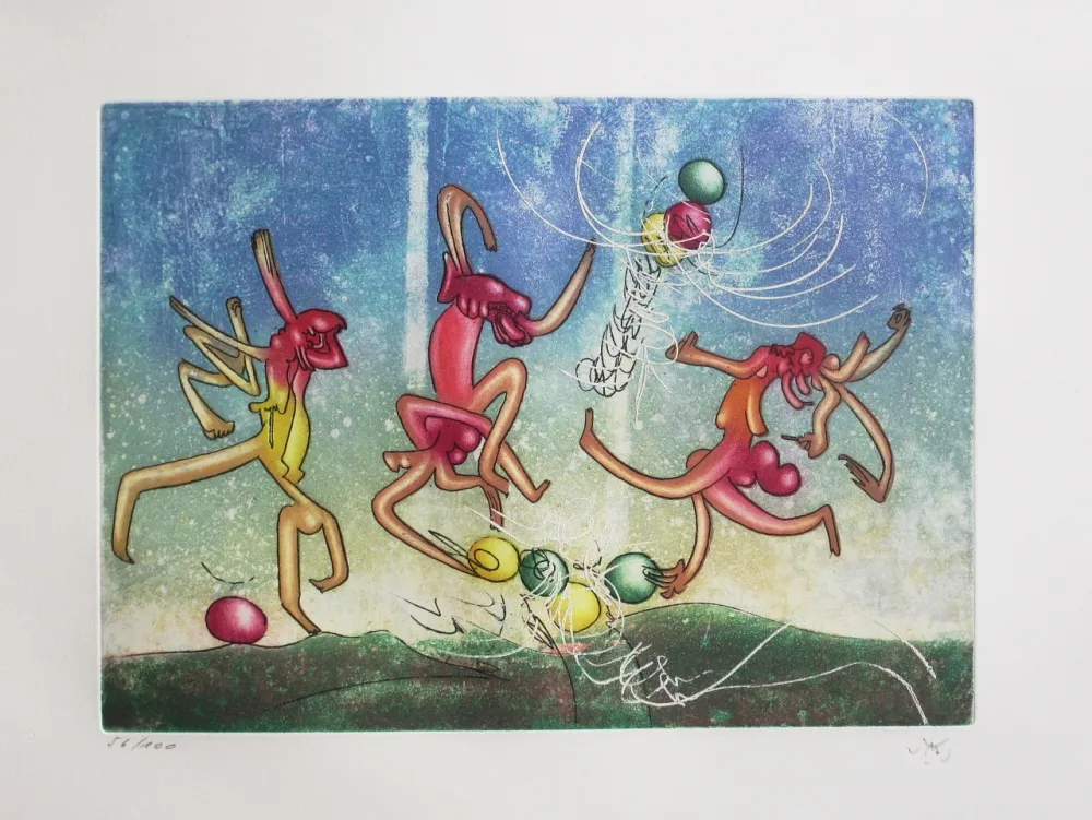 Radierung Und Aquatinta Matta - Les Transesports