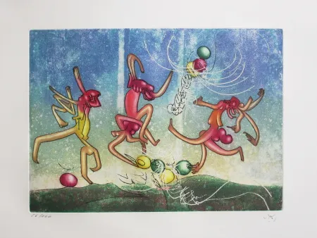 Radierung Und Aquatinta Matta - Les Transesports