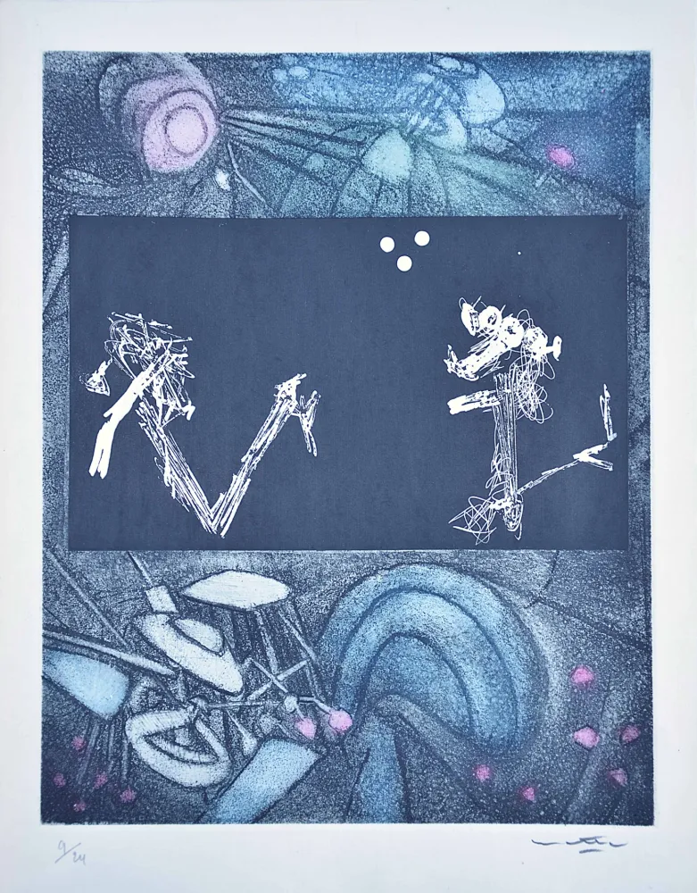 Radierung Und Aquatinta Matta - Les Voix 