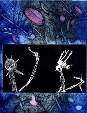 Radierung Und Aquatinta Matta - Les voix  (suite)