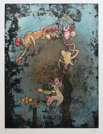 Radierung Und Aquatinta Matta - Mallarmé l'or