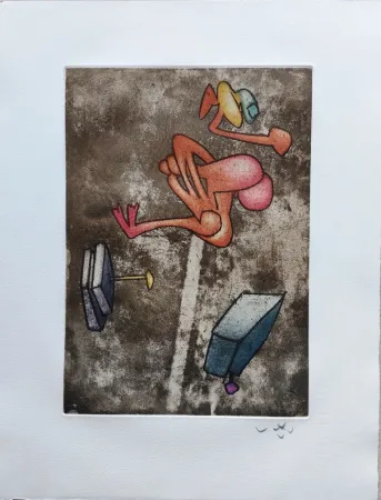 Radierung Und Aquatinta Matta - Mots desserre freins