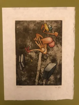 Radierung Und Aquatinta Matta - Mots desserre freins planche 2