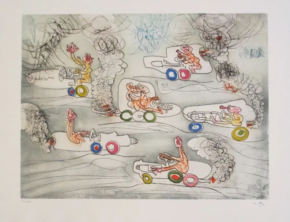 Radierung Und Aquatinta Matta - Oh! Tomobiles