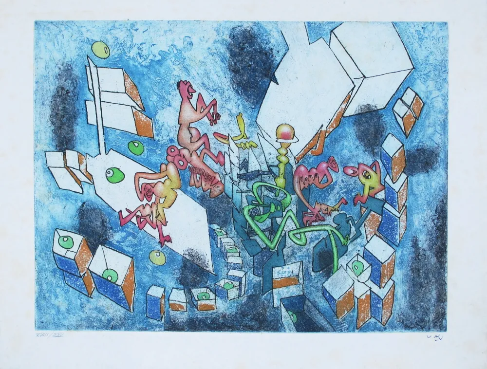 Radierung Und Aquatinta Matta - Omnimal