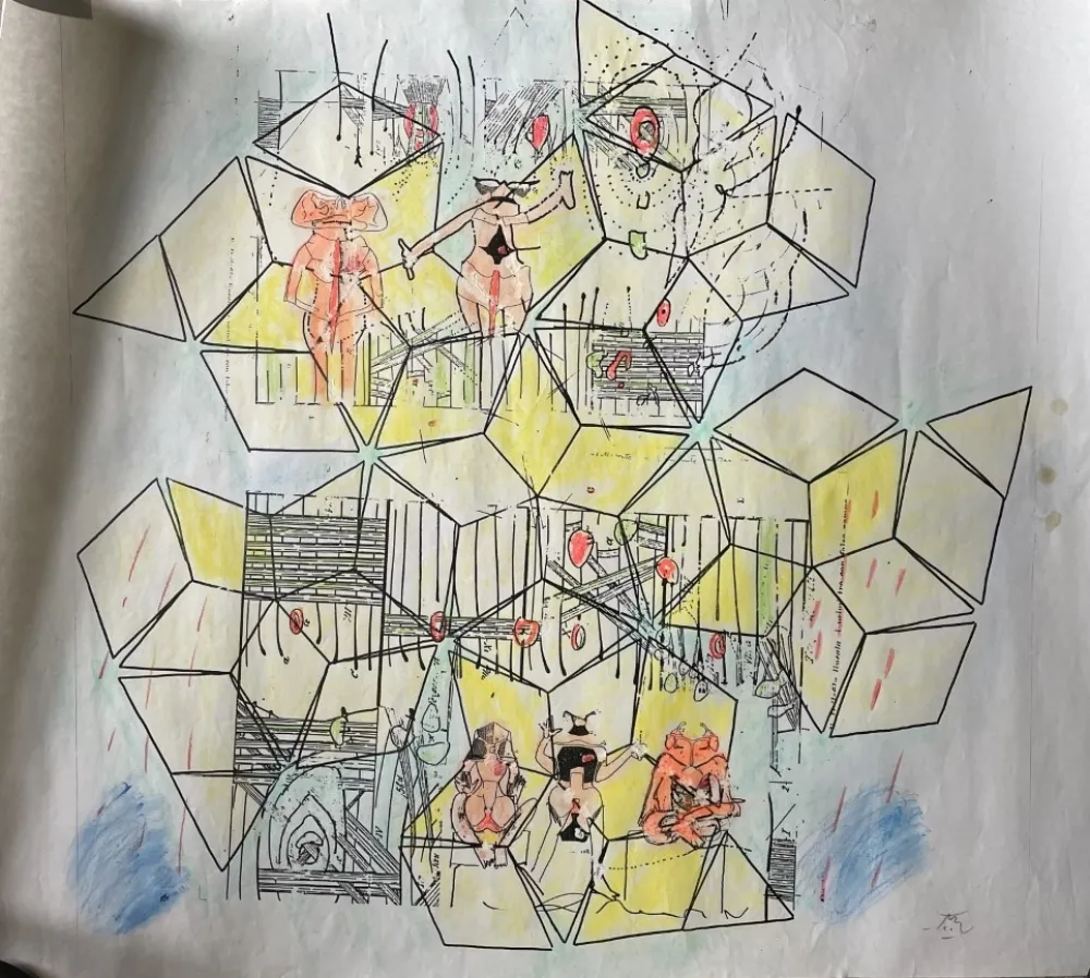 Keine Technische Matta - Original mixed media work