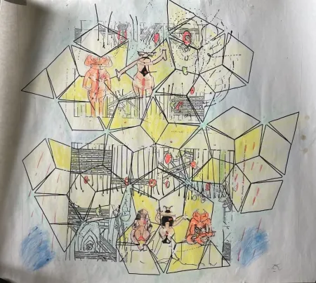 Keine Technische Matta - Original mixed media work