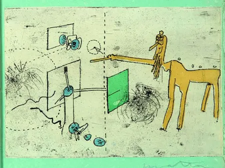 Radierung Und Aquatinta Matta - PAROLES PEINTES (1959) 10 gravures originales de Max Ernst, Jacques Hérold, Wifredo Lam, Sébastian Matta et DorotheaTanning. Poèmes d’Alain Bosquet.