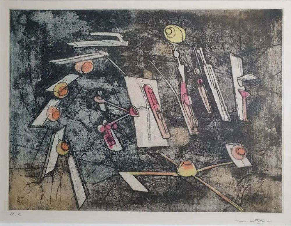 Radierung Und Aquatinta Matta - Passage et sage du couple planche I