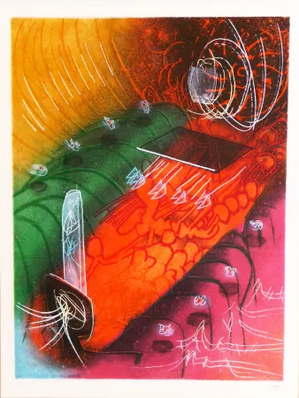 Radierung Und Aquatinta Matta - Saison en Enfer – Attire le gai Venin