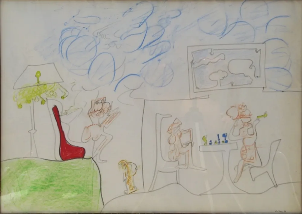 Keine Technische Matta - Sans Titre 3 Original Pastel/Drawing on Paper