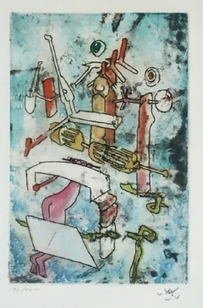 Radierung Und Aquatinta Matta - Songe Songé