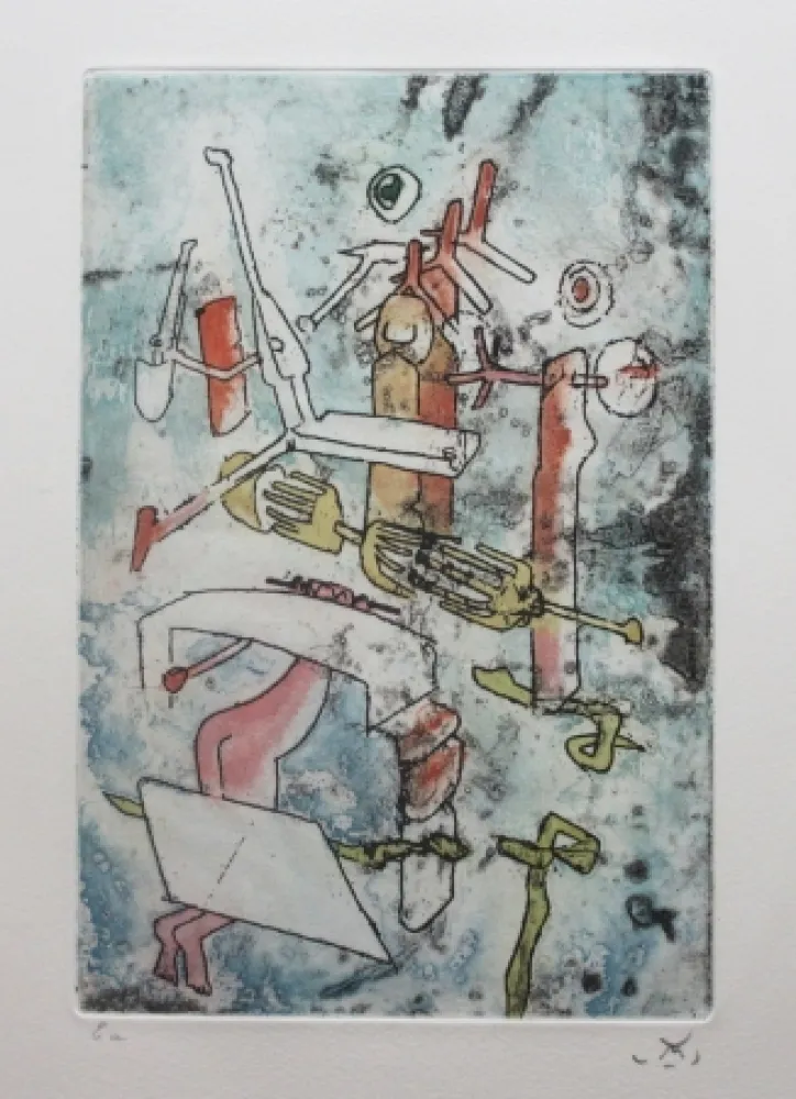 Radierung Und Aquatinta Matta - Songe songé