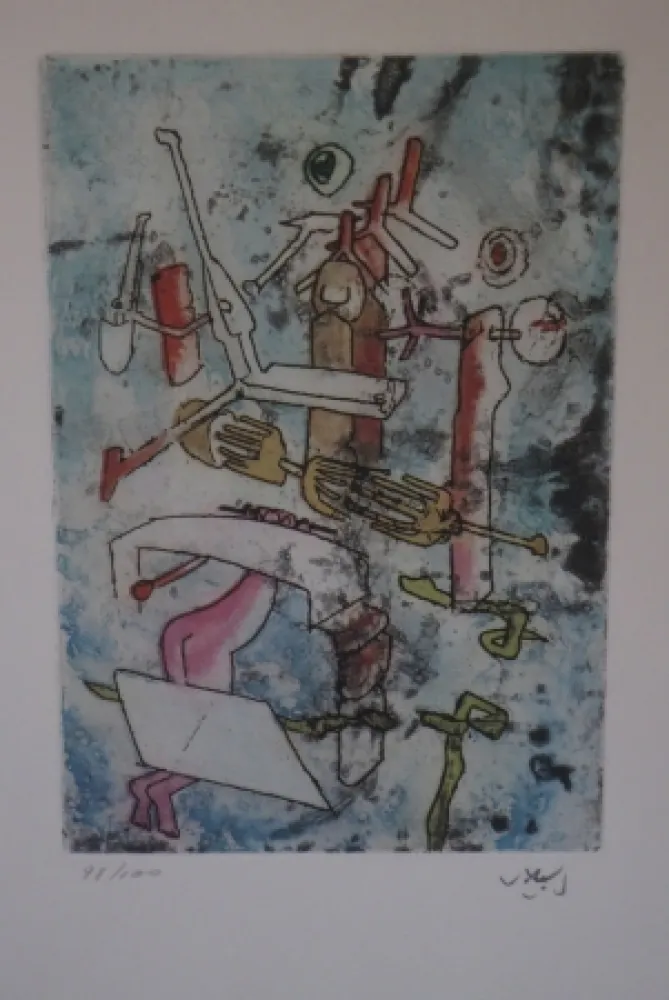 Radierung Und Aquatinta Matta - Songes songés.