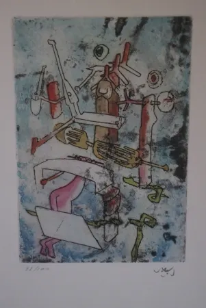 Radierung Und Aquatinta Matta - Songes songés.