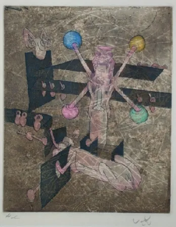 Radierung Und Aquatinta Matta - Sur Matta