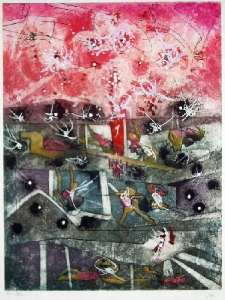 Radierung Und Aquatinta Matta - Tranchêtre