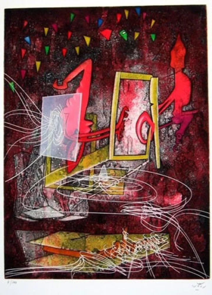 Radierung Matta - UNE SAISON EN ENFER (Carpeta)