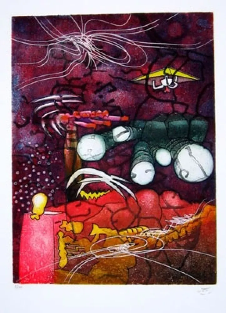 Radierung Matta - UNE SAISON EN ENFER (Carpeta)