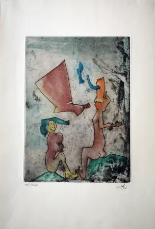 Radierung Matta - Vivant mortalité