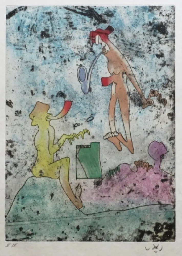 Radierung Und Aquatinta Matta - Vivante Mortalité (Planche 4 )