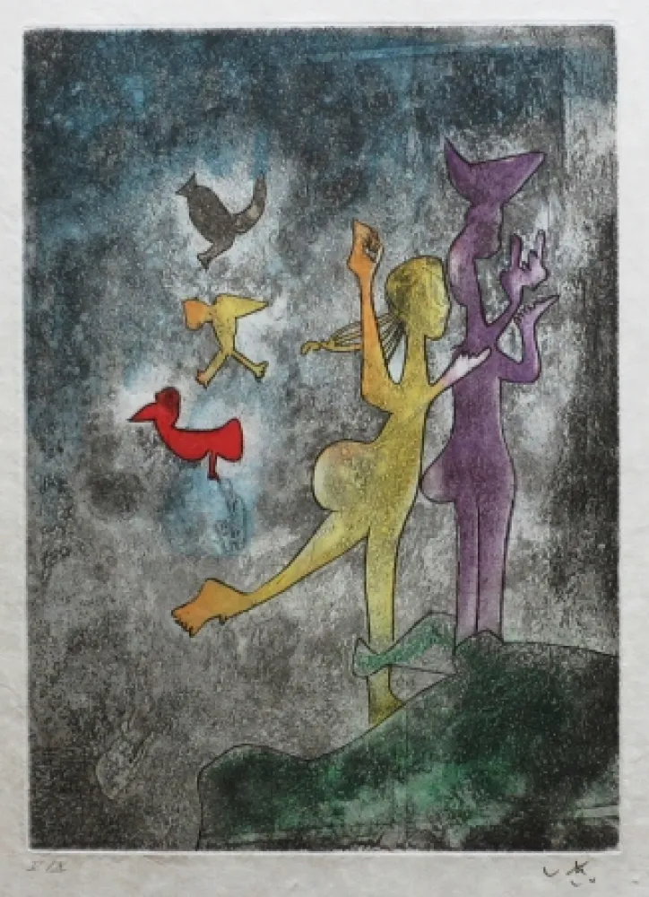 Radierung Und Aquatinta Matta - Vivante Mortalité (Planche 6 )