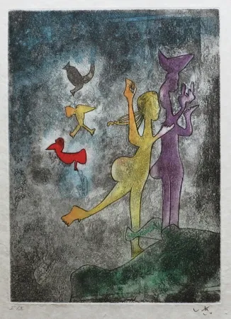 Radierung Und Aquatinta Matta - Vivante Mortalité (Planche 6 )