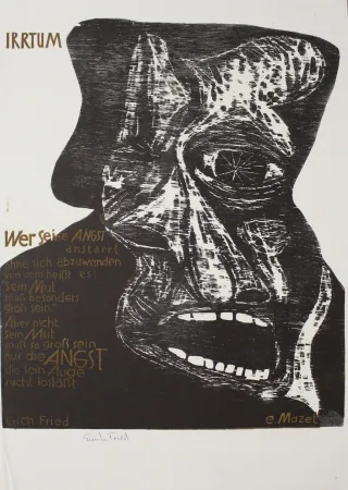 Holzschnitt Mazet - Irrtum