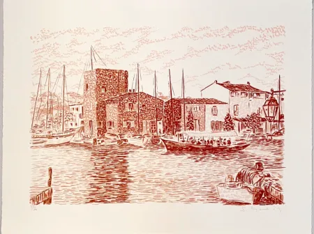 Lithographie Mendjisky - Port Grimaud