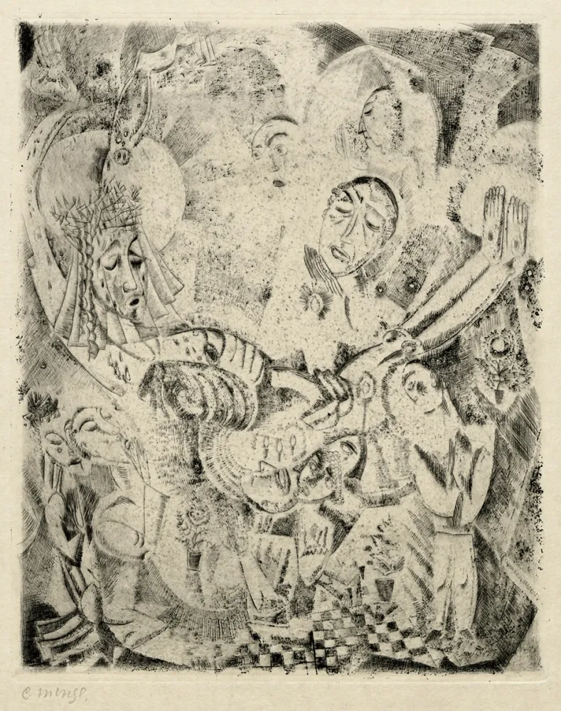 Radierung Mense - Karfreitag