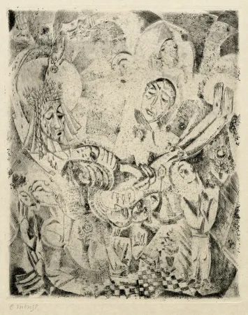 Radierung Mense - Karfreitag