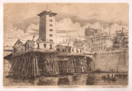 Stich Meryon - La pompe Notre-Dame