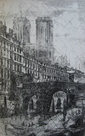 Stich Meryon - Le Petit Pont, Paris