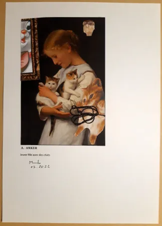 Keine Technische Metras - Jeune fille avec des chats