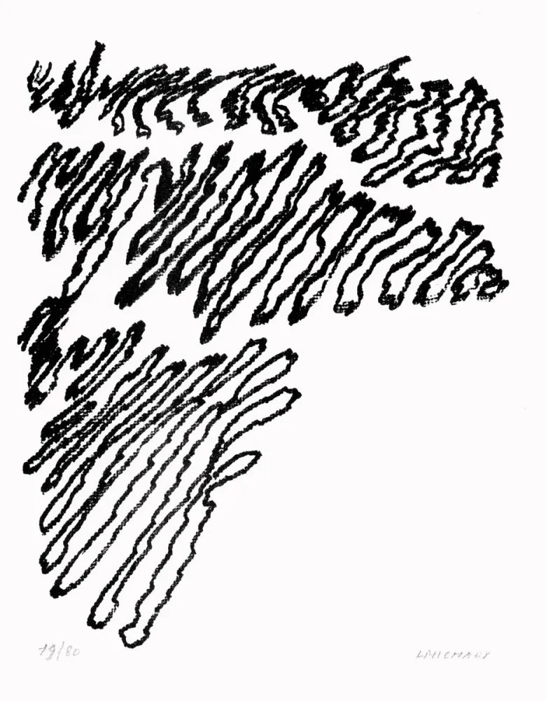 Lithographie Michaux - Par la voie des rythmes